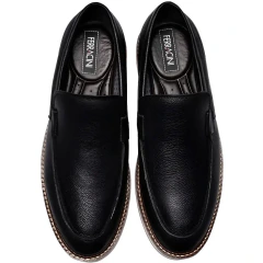 Sapato Ferracini Mocassim Couro 6156-675g Preto - HARTY CALÇADOS