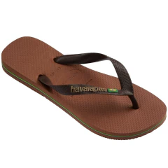 Chinelo Havaianas Brasil Logo Ferrugem/cafe na internet