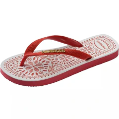 Chinelo Havaianas Top Bordado Flor Vermelho Hibisco na internet