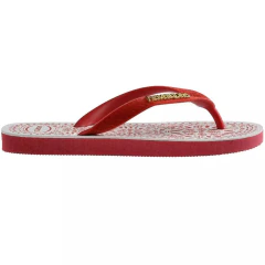Chinelo Havaianas Top Bordado Flor Vermelho Hibisco - HARTY CALÇADOS