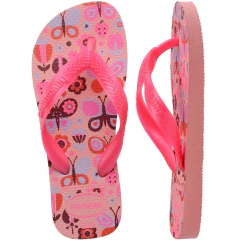Chinelo Havaianas Kids Flores Manga Rosa - comprar online