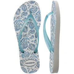 Chinelo Havaianas Slim Daydream Branco/azul - comprar online