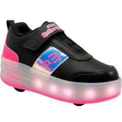 Tênis Mini-pé C/led E Rodinha Mp-2623 Preto/pink - comprar online