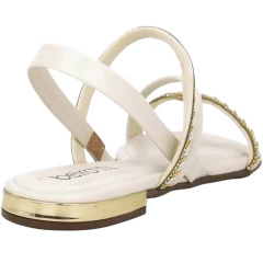 Sandália Beira Rio 8263969 Champ/branco Off - HARTY CALÇADOS