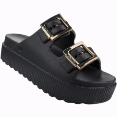 Tamanco Zaxy 19458 Preto/ouro - comprar online