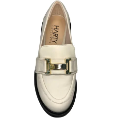 Sapato Loafer Mocassim Harty Off White - HARTY CALÇADOS