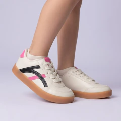 Tênis Molekinha 2582103 Branco Off/preto/rosa