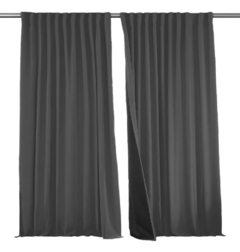 Juego de cortinas blackout vinilica simil lino - comprar online