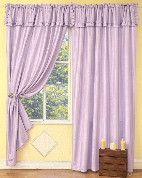 Imagen de Juego de cortinas gruesas con voladitos
