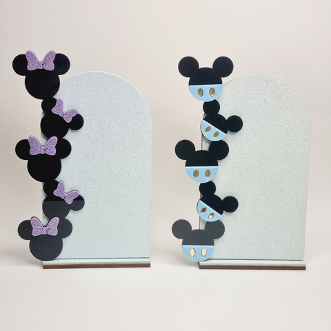 Plano de Fundo Arco Disney 50 Anos Silhueta Mickey/Minnie (15 cm)