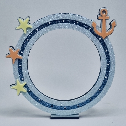 Plano de Fundo Redondo Fundo do Mar para uso de led (15 cm)