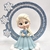 Plano de Fundo Redondo Trio de Floquinhos Frozen para uso de led (15 cm)