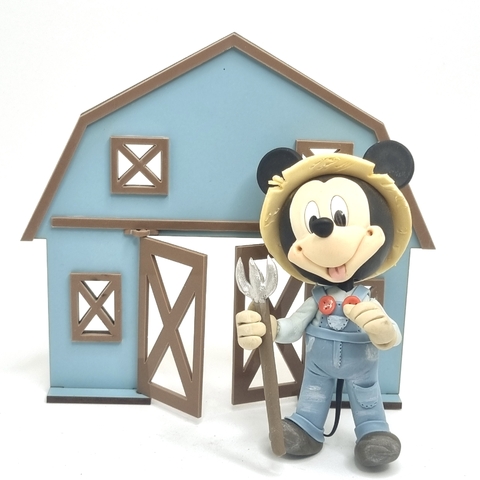 Celeiro Fazendinha porta abre e fecha (16 cm)