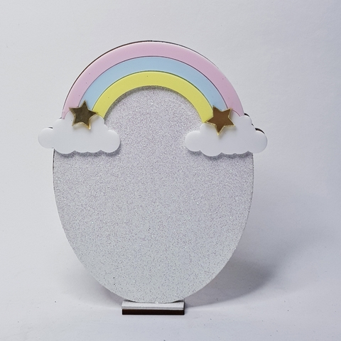 Plano de Fundo Oval Arco-íris (14cm)