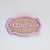 Placa Fazendinha Rosa Aplique (6cm)