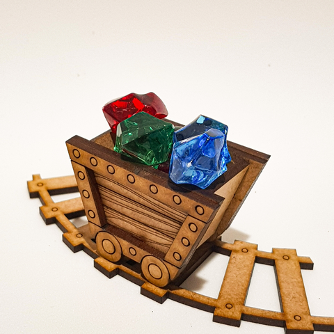 Carro de Mina + Trilho para Cenário