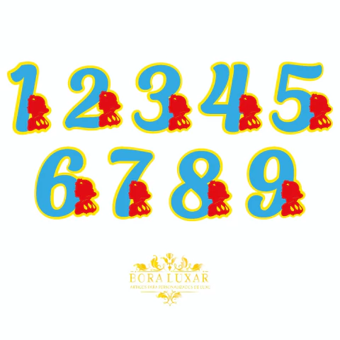 Números Branca de Neve (5cm)