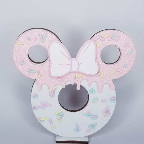 Plano de Fundo Donuts Minnie (14cm) BRINDE granulado