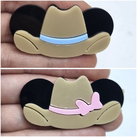 Aplique Chapéu Orelhas Fazendinha Mickey/Minnie (5 cm)