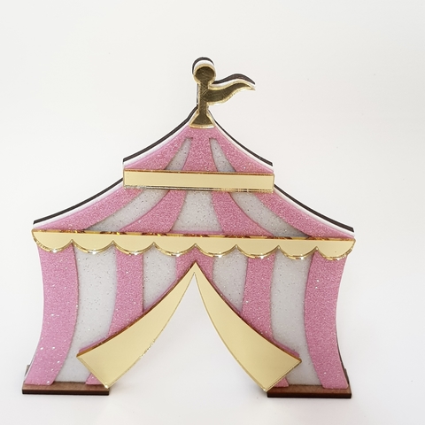 Tenda Circo Rosa Cenário (15 cm)