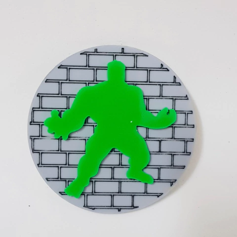 Aplique Parede Silhueta Hulk (6cm)