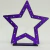 Plano de Fundo Estrela Vazada Guerreiras do K-pop para uso de led (16 cm)