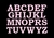 Letras Rosa Brilho para uso de led (10 cm) na internet