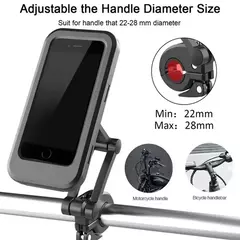 SOPORTE CELULAR CON FUNDA PARA MOTO Y BICICLETA AJUSTABLE 360° - beezenonline