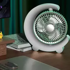 VENTILADOR DE MESA CON LUZ RGB RECARGA F11 - comprar online