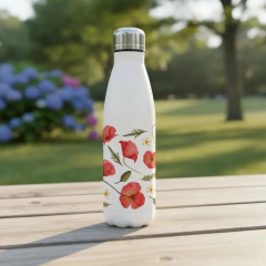 Botella térmica lechera Amapolas