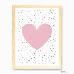 Cuadro- Corazón con lunares - comprar online