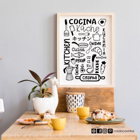 Cuadro- Cocina en idiomas