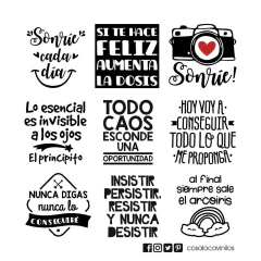 Frases para frascos N3 (vinilo impreso transparente)