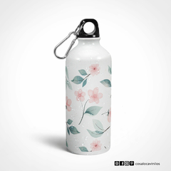 Botella deportiva Flores acuarela