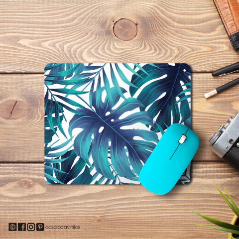 Mouse Pad Monsteras azules