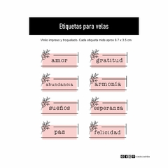 Etiquetas para velas - comprar online