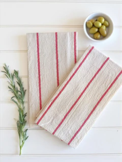 SET PAÑOS DE COCINA RAYADOS - comprar online