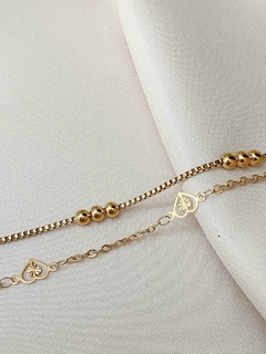 PULSERA FINI CON CORAZONCITOS - comprar online