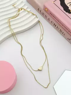 CADENA DOBLE CON DIJE CORAZÓN