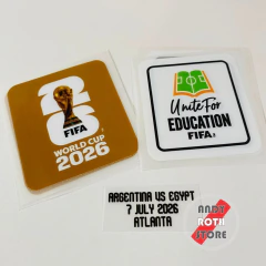 Set parches Argentina Vs Egipto mundial 2026