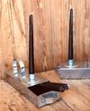 Candelabro Porta Vela Chapa Galvanizada 22x5 Cm - comprar online