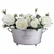 Jardinera Centro de Mesa Oval Metal tipo Peltre