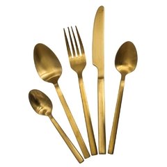 Juegos De 4 Cubiertos Acero Inoxidable India Mango Negro - tienda online