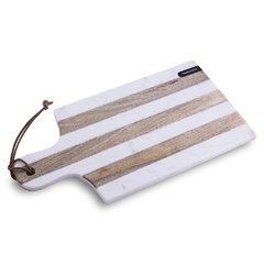 Tabla Para Cortar Picada Mármol Y Madera 20.5x11.5 cm - comprar online