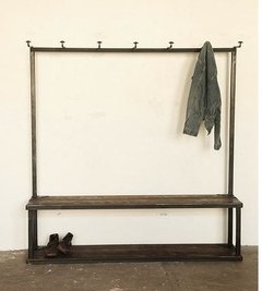 Perchero Industrial en Hierro y Madera 185x85x45 Cm en internet