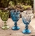 Set de 8 Copas De Vidrio Talladas Multicolores - luciano dutari