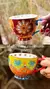 10 Tazas Tazones De Cerámica Pintada A Mano Tipo Anthropologie - luciano dutari