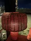 Lámpara De Mesa De Rattan Velador Hamptons - luciano dutari