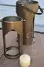 Fanales Porta Velas De Metal Dorado Y Vidrio Origen India - luciano dutari