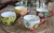4 Tazas Tazones De Cerámica Pintada A Mano Tipo Anthropologie